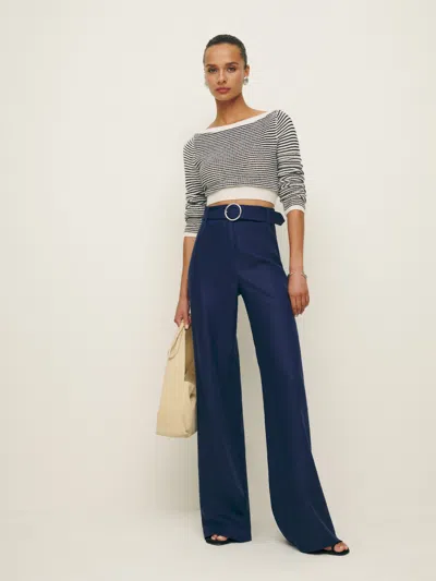 Reformation Ace Linen Pant In Danube