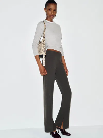 Reformation Addison Low Rise Pant Mid Grey 0 In Gray