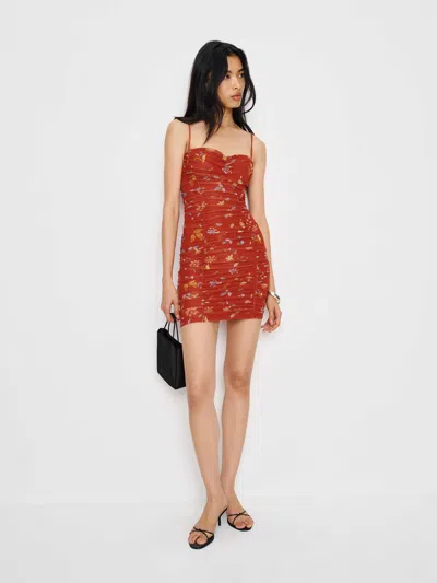 Reformation Adeline Knit Dress In Brown