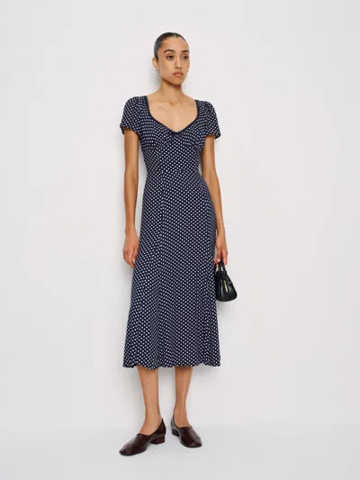 Reformation Afton Dress In Blue