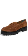Reformation Agathea Chunky Loafers Cavalier Suede In Brown