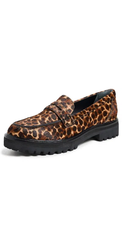 Reformation Agathea Chunky Loafers Leopard