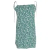 Reformation Agean Floral Print Mini Dress In Green Viscose In Green