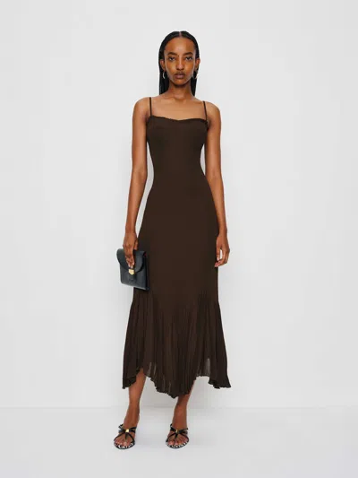 Reformation Aiko Dress In Brown