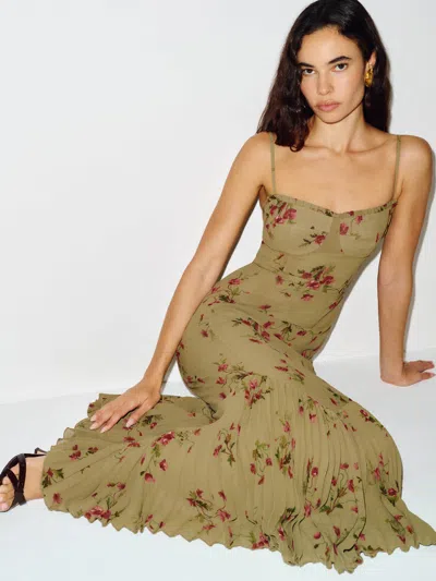 Reformation Aiko Dress Green 10