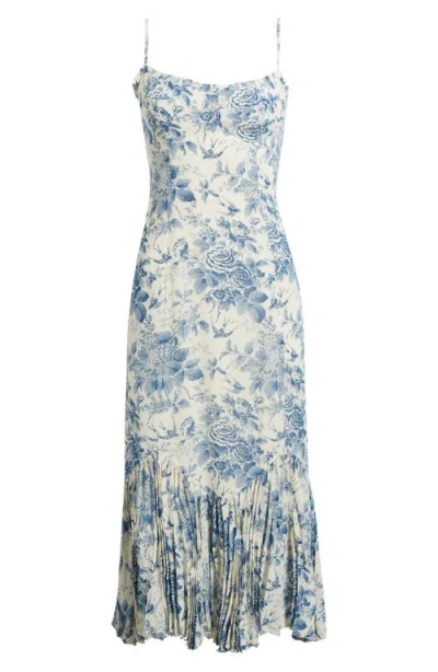 Reformation Aiko Floral Print Midi Dress