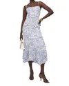 Reformation Aiko Floral Print Midi Dress In Multi