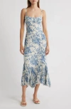 Reformation Aiko Floral Print Midi Dress