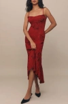 Reformation Aiko Dress In Vermillion