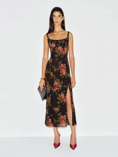 Reformation Ailany Dress Brown 0 In Black