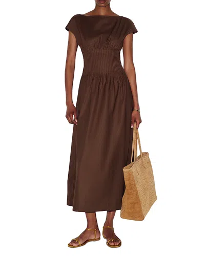 Reformation Aintana Dress In Brown