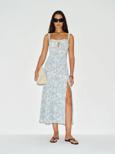 Reformation Aislinn Dress Blue 12