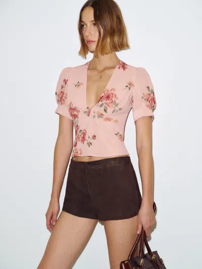 Reformation Akaia Top Pink 0 In Multi