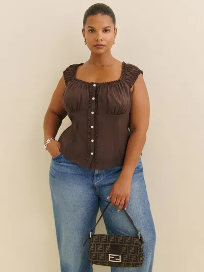 Reformation Alabama Top Es In Marron