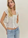 Reformation X Devon Lee Carlson Alabama Bustier Top In Ivory