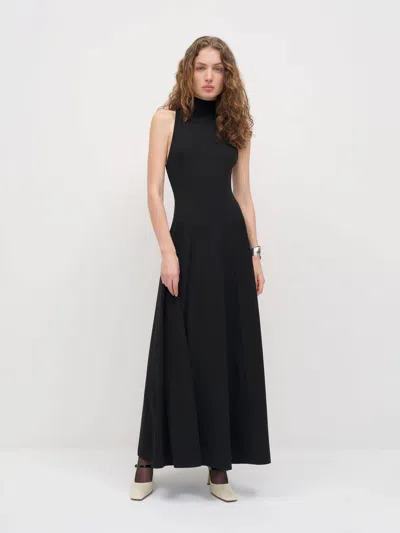 Reformation Alani Knit Dress Black Small