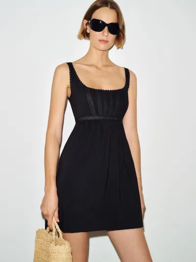 Reformation Alaska Dress Black Lace Small