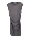 Reformation Alden Knit Mini Dress In Silver Nylon In Silver