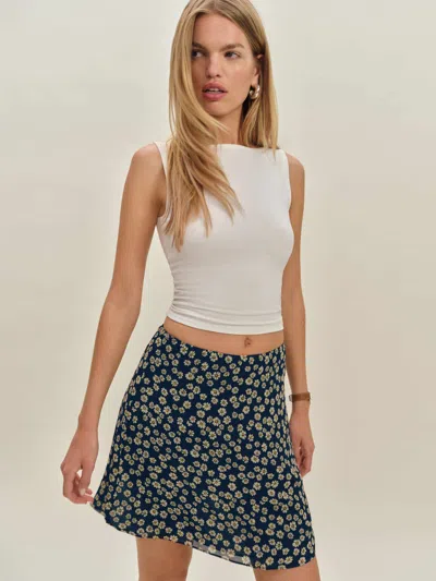 Reformation Alena Low Waist Skirt In Black