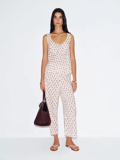 Reformation Alessandra Pajama Set Ivory Xs In Multi