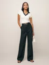 Reformation Alex Linen Pant In Black