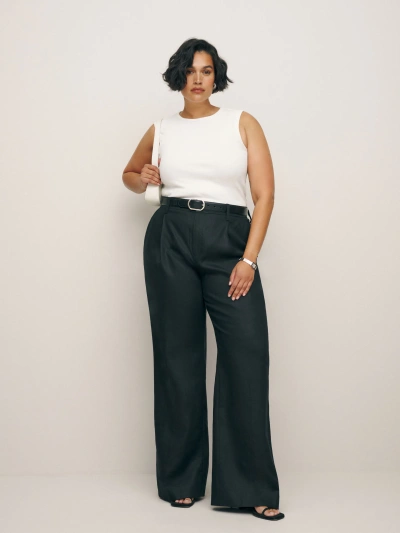 Reformation Alex Linen Pant Es In Black