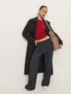 Reformation Alex Mid Rise Pant In Dark Charcoal