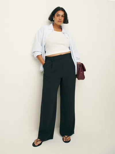 Reformation Alex Mid Rise Pant Es In Black
