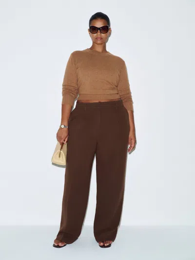 Reformation Alex Mid Rise Pant Es Brown 22