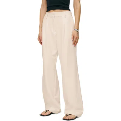 Reformation Alex Wide Leg Linen Pants In Cream