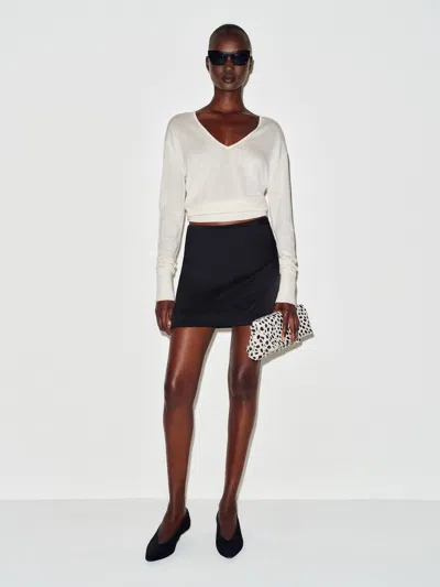 Reformation Alexa Satin Skirt Black 0 In Multi