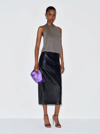 Reformation Alexis Knit Top Grey Medium In Gray