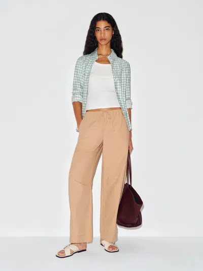 Reformation Alfie Relaxed Shirt Blue Small In Multi