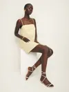 Reformation Alice Heeled Sandal In Almond Leather