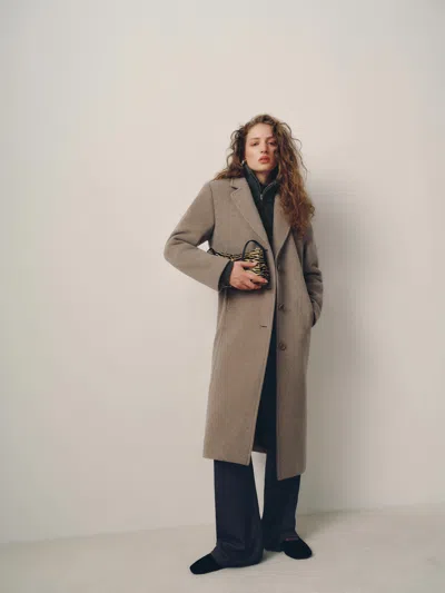 Reformation Alisa Coat Grey Large In Black