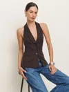 Reformation Alistair Vest In Black Currant