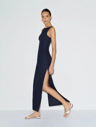 Reformation Alix Linen Dress Blue 10