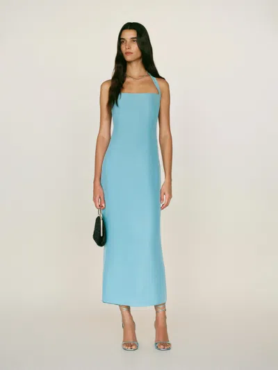 Reformation Alli Silk Dress Blue 12