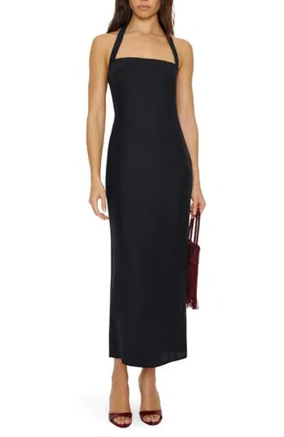 Reformation Alli Silk Maxi Dress In Black