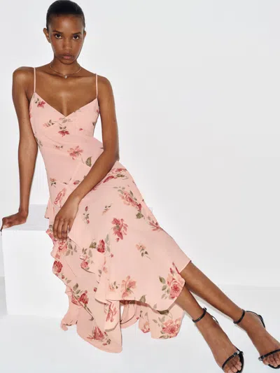 Reformation Allissa Georgette Sundress In Pink