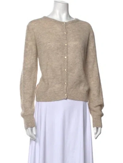 Pre-owned Reformation Alpaca Crew Neck Sweater In Neutrals