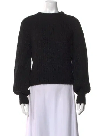 Pre-owned Reformation Alpaca Crew Neck Sweater W/ Tags In Black