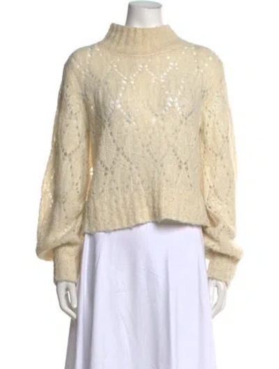 Pre-owned Reformation Alpaca Patterned Sweater In Neutrals