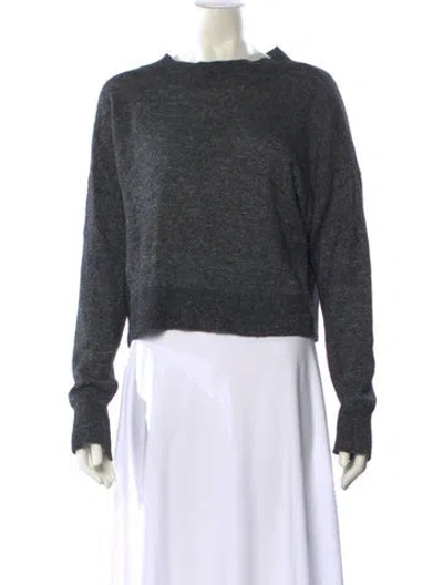 Pre-owned Reformation Alpaca Scoop Neck Sweater In Gray