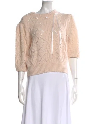 Pre-owned Reformation Alpaca Scoop Neck Sweater W/ Tags In Pink