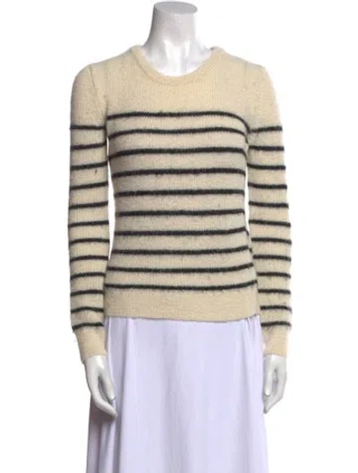 Pre-owned Reformation Alpaca Striped Sweater In Neutral