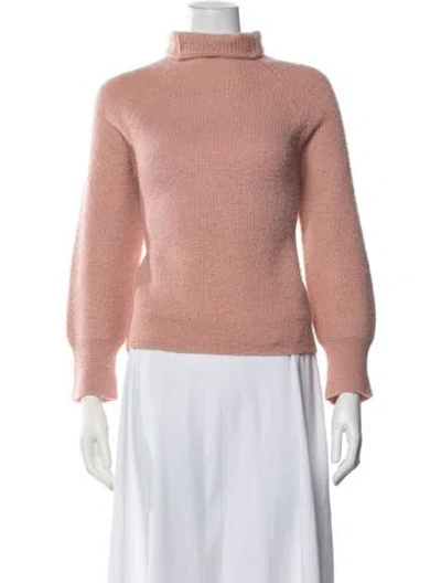 Pre-owned Reformation Alpaca Turtleneck Sweater In Pink