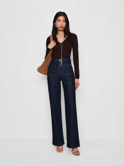 Reformation Alyssa High Rise Wide Leg Jeans In Black
