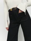 Reformation Alyssa High Rise Wide Leg Long Jeans In Black