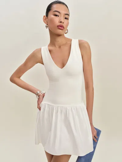 Reformation Alyssa Knit Dress In Fior Di Latte
